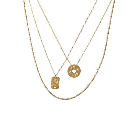 Engraved Necklace Set