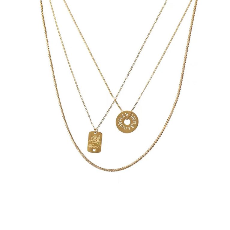 Engraved Necklace Set
